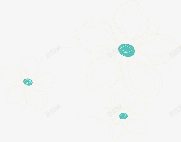 手绘灰色花纹png免抠素材_新图网 https://ixintu.com 免抠PNG 底纹 手绘 灰色 简约 花朵 花纹