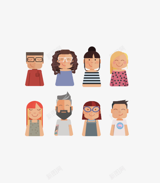 人物组插画png免抠素材_新图网 https://ixintu.com 人物组 插画