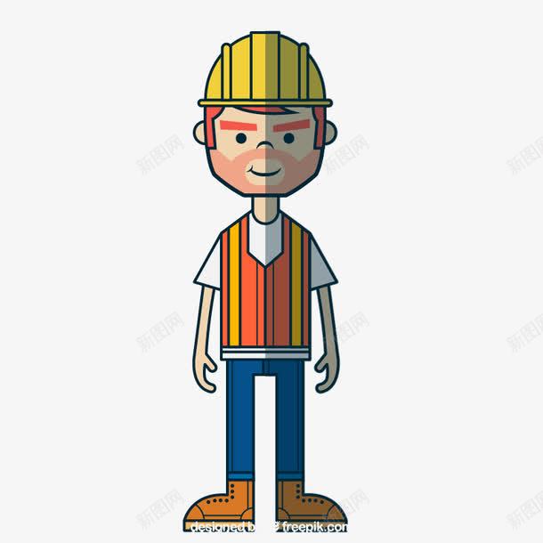 扁平建筑工人矢量图ai免抠素材_新图网 https://ixintu.com 卡通消防员 矢量人物职业 矢量建筑工人 矢量图