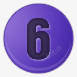 深蓝色的数字6图标png_新图网 https://ixintu.com 6 数字