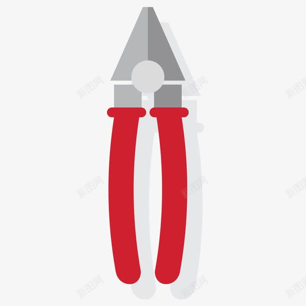 红色钳子图标png_新图网 https://ixintu.com 修理 图标 工具 钳子