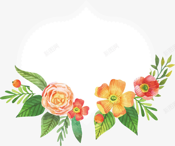手绘花草矢量图ai免抠素材_新图网 https://ixintu.com 创意 彩色 手绘 植物 绿叶 花草 鲜花 矢量图