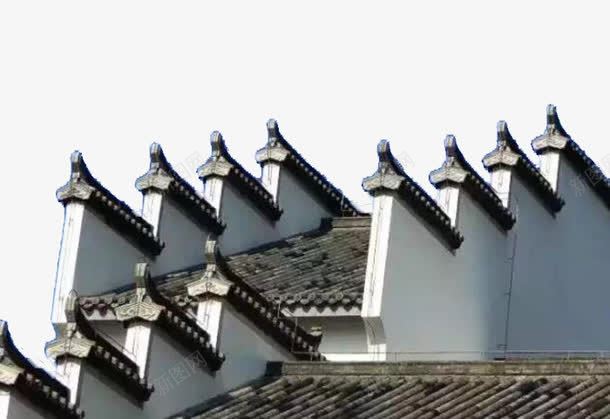 徽派建筑马头墙png免抠素材_新图网 https://ixintu.com 徽派建筑 粉壁 马头墙 黛瓦