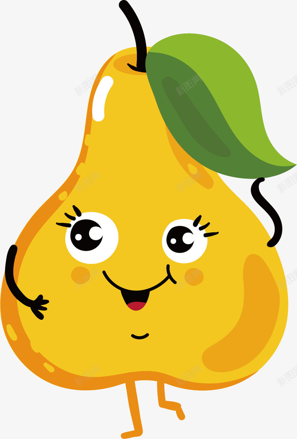 水彩黄色香梨矢量图ai免抠素材_新图网 https://ixintu.com 创意 卡通 手绘 水彩 设计 香梨 黄色 矢量图