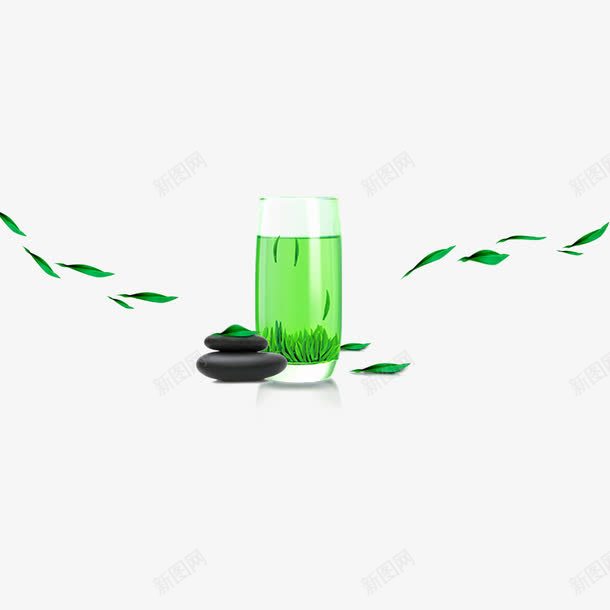 一杯清茶png免抠素材_新图网 https://ixintu.com 海报装饰 清茶 绿色 茶具 茶艺