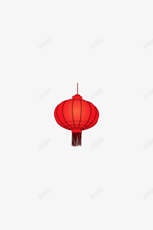 红色原色灯笼png免抠素材_新图网 https://ixintu.com 卡通 喜庆 灯笼 节日 装饰