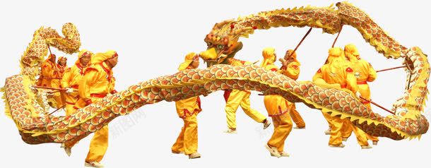 金色舞龙人物节日png免抠素材_新图网 https://ixintu.com 人物 舞龙 节日 金色