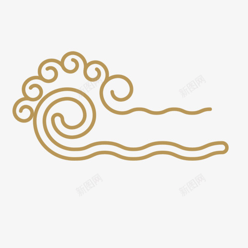 云png免抠素材_新图网 https://ixintu.com 云 线 黄色