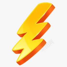 雷电png免抠素材_新图网 https://ixintu.com 卡通 雷 雷电 黄色
