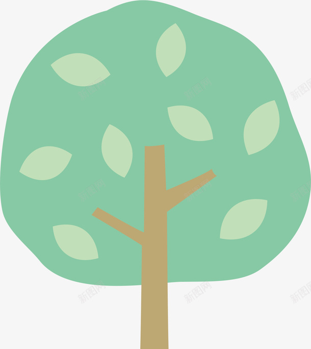 绿色卡通植树节树木png免抠素材_新图网 https://ixintu.com 大树 春天 春季 春日 树木 植树节 绿树 自然