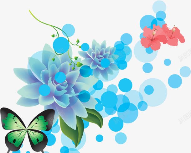 创意合成手绘渐变花朵效果png免抠素材_新图网 https://ixintu.com 创意 合成 效果 渐变 花朵