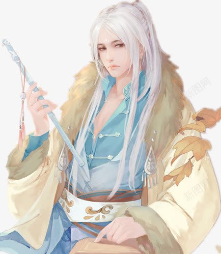 银发儒雅帅哥png免抠素材_新图网 https://ixintu.com 儒雅 帅哥 银发