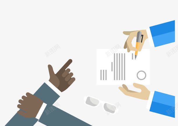 手拿铅笔png免抠素材_新图网 https://ixintu.com 办公 手势 手拿铅笔 眼镜 签合同