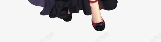 卡通黑斗篷蓝袍女孩png免抠素材_新图网 https://ixintu.com 卡通 女孩 斗篷