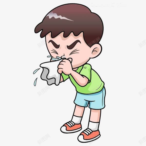 卡通男孩感冒png免抠素材_新图网 https://ixintu.com 卡通 发抖男孩 感冒 男孩