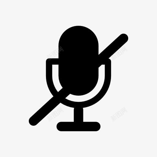 麦克风静音图标png_新图网 https://ixintu.com 麦克风