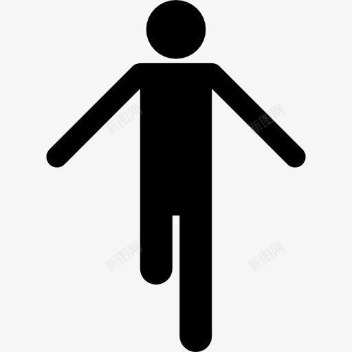 跳跃的剪影图标png_新图网 https://ixintu.com 人的剪影 跳 跳跃