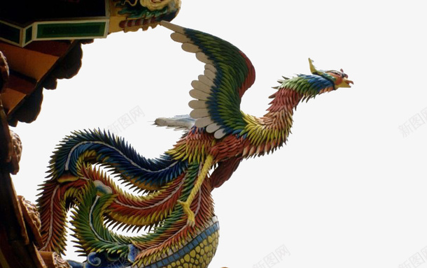 中国风元素古建筑房檐凤png免抠素材_新图网 https://ixintu.com 中国风 元素 凤 古建筑 房檐