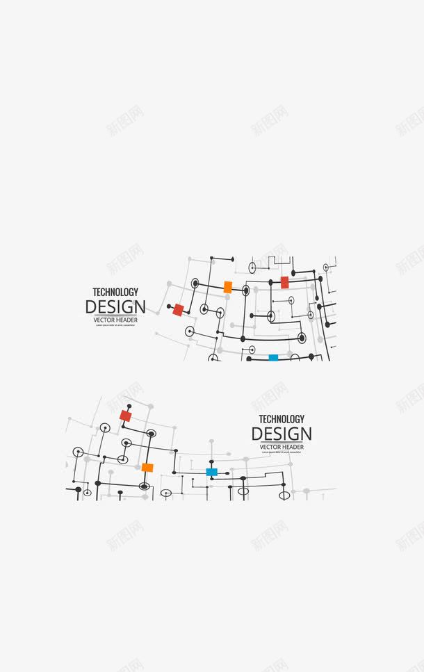 几何线条回路背景png免抠素材_新图网 https://ixintu.com 免扣png素材 免费png素材 电路背景 科技背景 线条背景