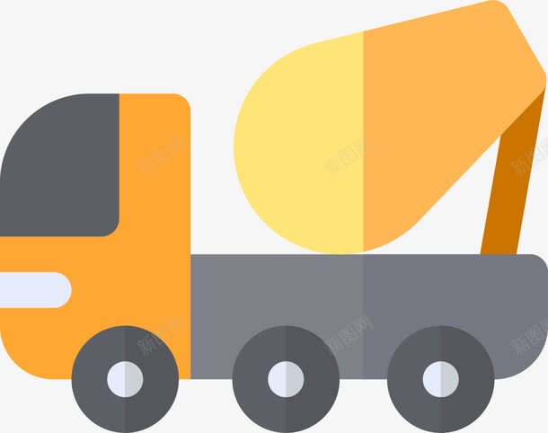 工程车辆图标png_新图网 https://ixintu.com 卡通图标 工程车辆 建筑工程 水泥搅拌车 混凝土搅拌机 混凝土搅拌车 砂浆搅拌车 运输车