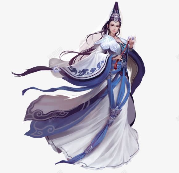 白色长裙仙子古风手绘png免抠素材_新图网 https://ixintu.com 仙子 古风 白色 长裙