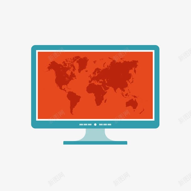 扁平化电脑png免抠素材_新图网 https://ixintu.com 扁平化 电脑 科技 素材
