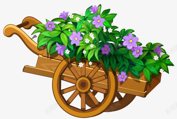 卡通花车png免抠素材_新图网 https://ixintu.com 卡通 可爱 植物 花车