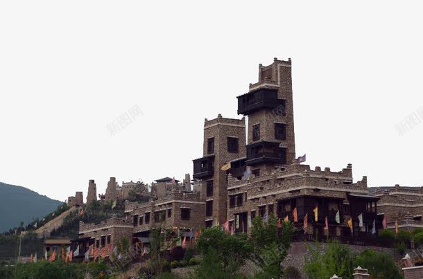 四川茂县羌城七png免抠素材_新图网 https://ixintu.com 名胜古迹 旅游风景 著名建筑