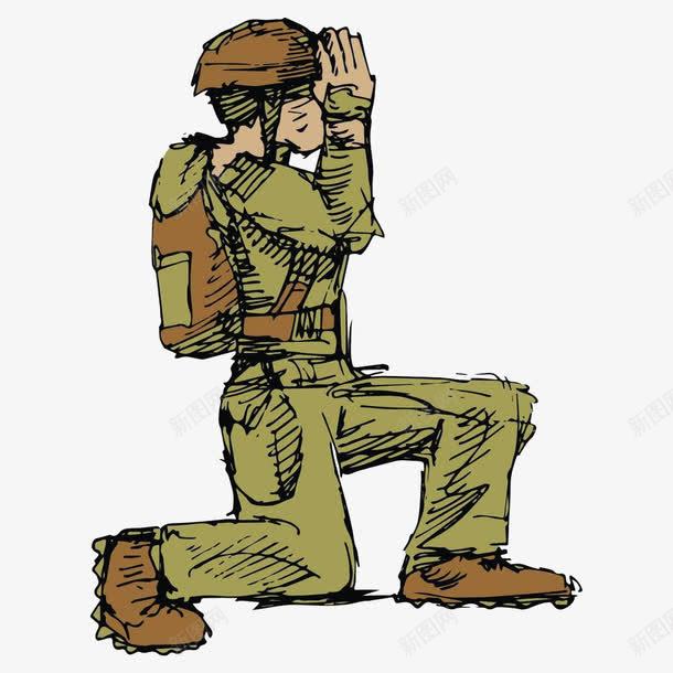 敬礼的兵人png免抠素材_新图网 https://ixintu.com 保卫祖国 卡通手绘 士兵 奉献 对党忠诚 报效祖国 效忠 敬礼 爱国