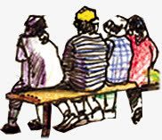 坐着的人群手绘人物png免抠素材_新图网 https://ixintu.com 人物 人群