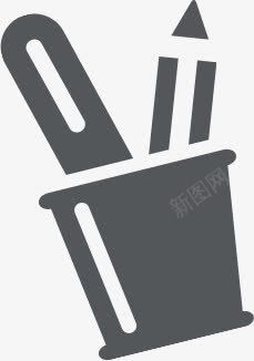 装着铅笔的笔筒图标png_新图网 https://ixintu.com 图标 笔筒 铅笔