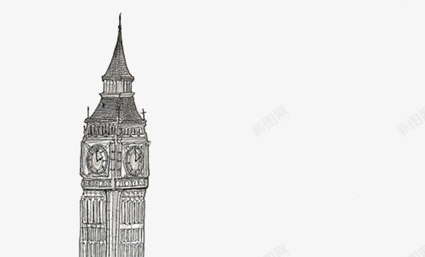 卡通伦敦塔png免抠素材_新图网 https://ixintu.com 手绘 插画 旅游