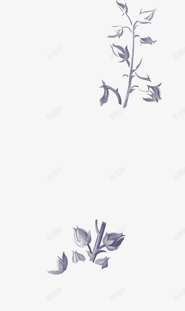 手绘水彩水墨花朵png免抠素材_新图网 https://ixintu.com 水墨 水彩 花朵