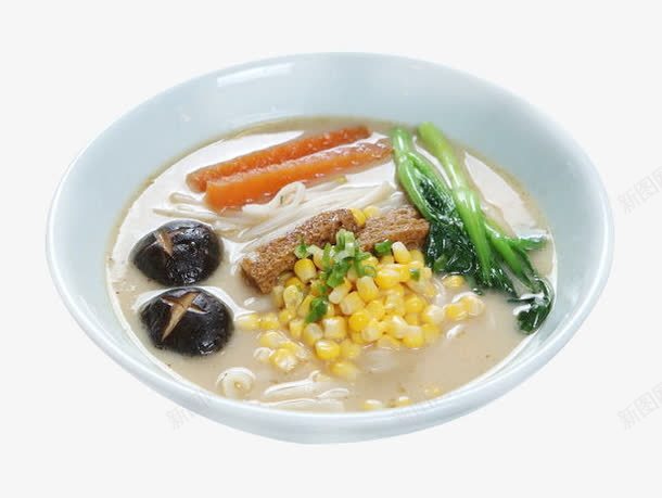 香菇玉米青菜面png免抠素材_新图网 https://ixintu.com 产品实物 搭配 玉米 美食 脆皮玉米 青菜面 餐饮 香菇