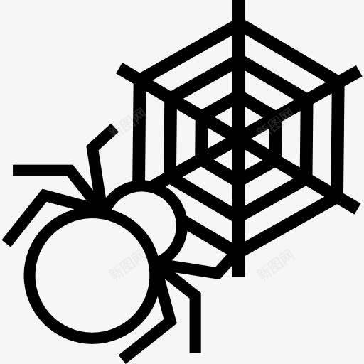 蜘蛛和蜘蛛网概述万圣节动物图标png_新图网 https://ixintu.com Web 万圣节 内衬 动物 可怕的 概述 蜘蛛 蜘蛛网