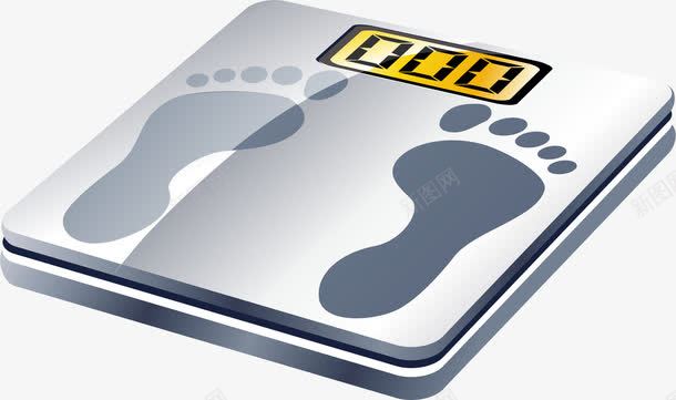 手绘体重秤png免抠素材_新图网 https://ixintu.com 体重秤 减肥 手绘