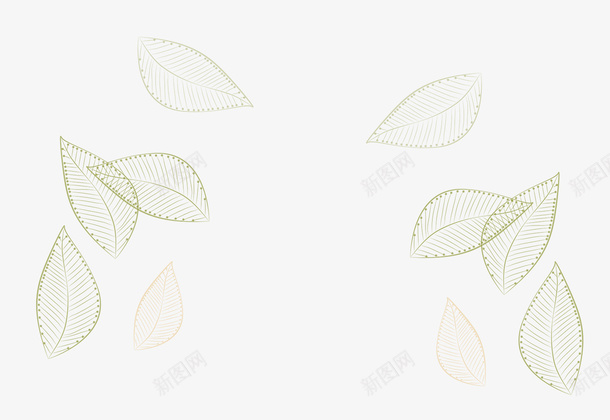 手绘线条树叶脉络装饰psd免抠素材_新图网 https://ixintu.com 手绘线条树叶脉络 手绘线条树叶脉络装饰 手绘线条树叶装饰 线条树叶