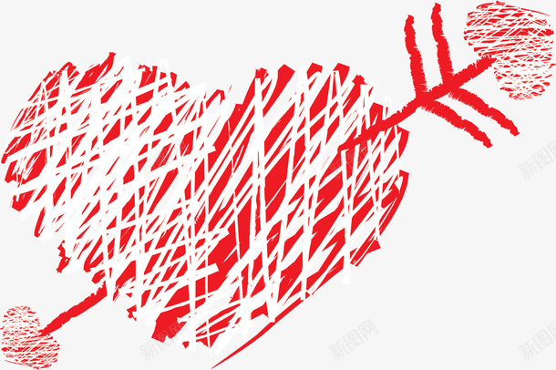 情人节红色爱心装饰png免抠素材_新图网 https://ixintu.com 一箭穿心 情人节爱心 手绘爱心 爱心装饰 爱情 红色爱心