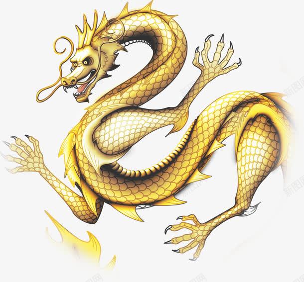 五爪金龙手绘中国风png免抠素材_新图网 https://ixintu.com 国风 金龙