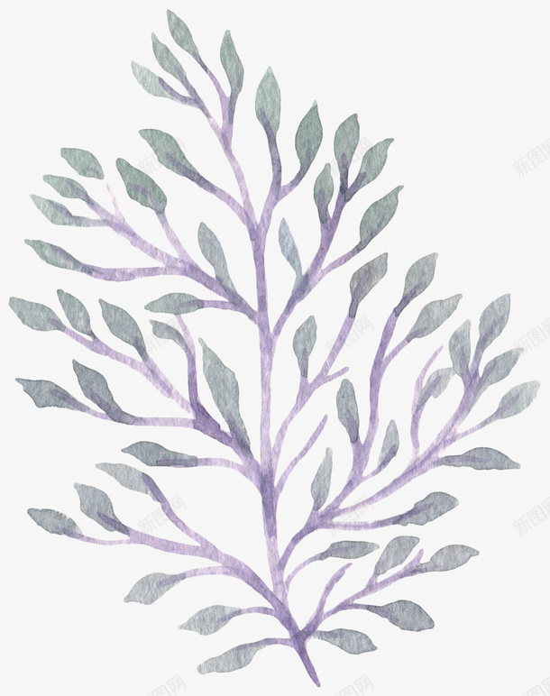 一枝手绘树枝png免抠素材_新图网 https://ixintu.com 手绘 树叶 树枝 植物
