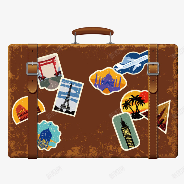 卡通旅行箱矢量图ai免抠素材_新图网 https://ixintu.com 卡通 旅行 旅行箱 矢量图
