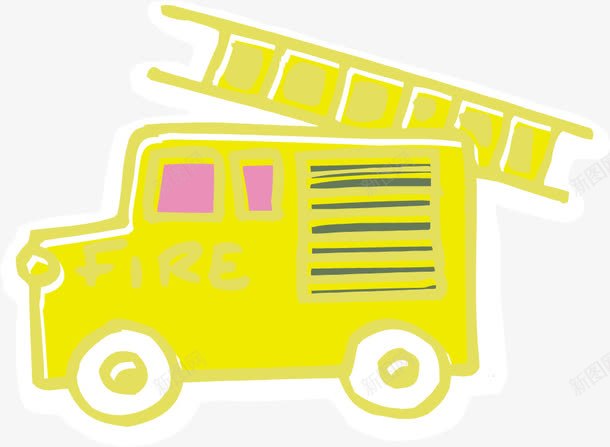 卡通货车梯子矢量图ai免抠素材_新图网 https://ixintu.com 卡通 梯子 货车 矢量图
