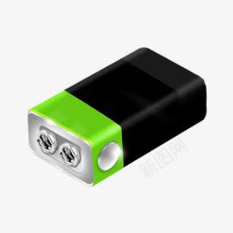 黑绿色电池图标图标