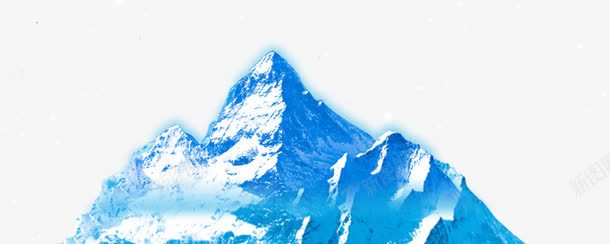 山psd免抠素材_新图网 https://ixintu.com 冰山 山 山峰 蓝色