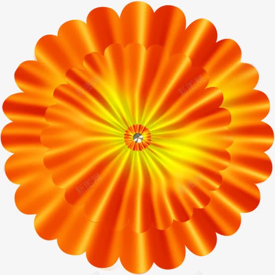 太阳花装饰图案png免抠素材_新图网 https://ixintu.com 夏日 太阳花 金色 黄色