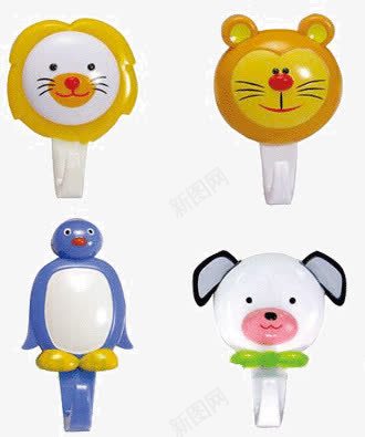 卡通动物挂钩png免抠素材_新图网 https://ixintu.com 动物 卡通 挂钩