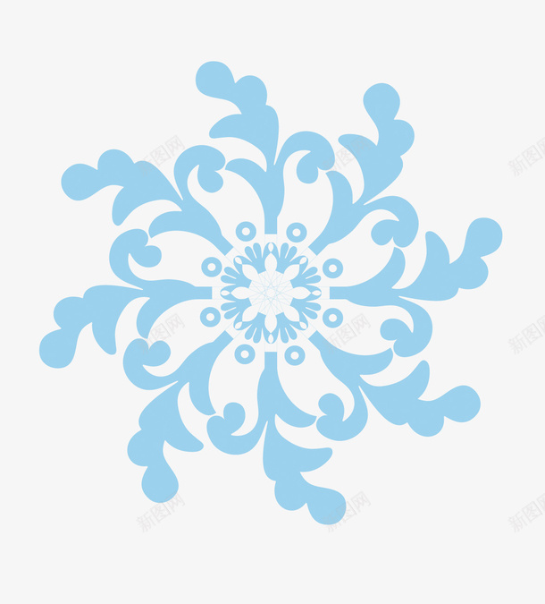 手绘旋风雪花png免抠素材_新图网 https://ixintu.com png图形 手绘 蓝色 装饰 雪花