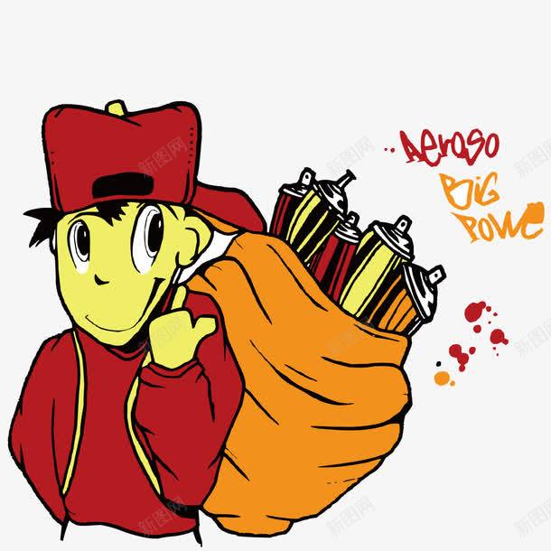 背着麻袋的年轻人png免抠素材_新图网 https://ixintu.com 年轻人 背着 麻袋