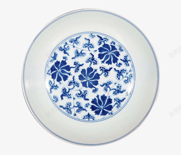 道光青花缠枝莲纹盘png免抠素材_新图网 https://ixintu.com 古代器具 圆盘 缠枝莲 老古董 花纹 道光 青花瓷