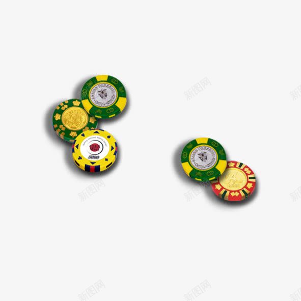 游戏币png免抠素材_新图网 https://ixintu.com 游戏币 绿色和黄色